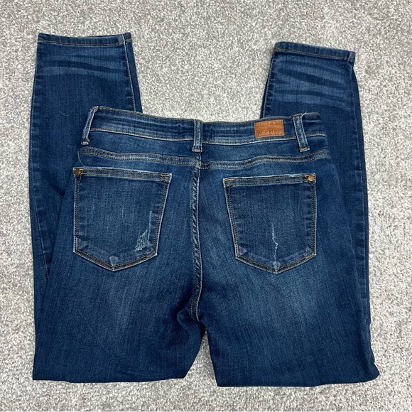 Judy Blue Jeans Women 9/29 Relaxed Fit Ankle Jeans Dark High Rise Denim Stretch - Picture 9 of 10